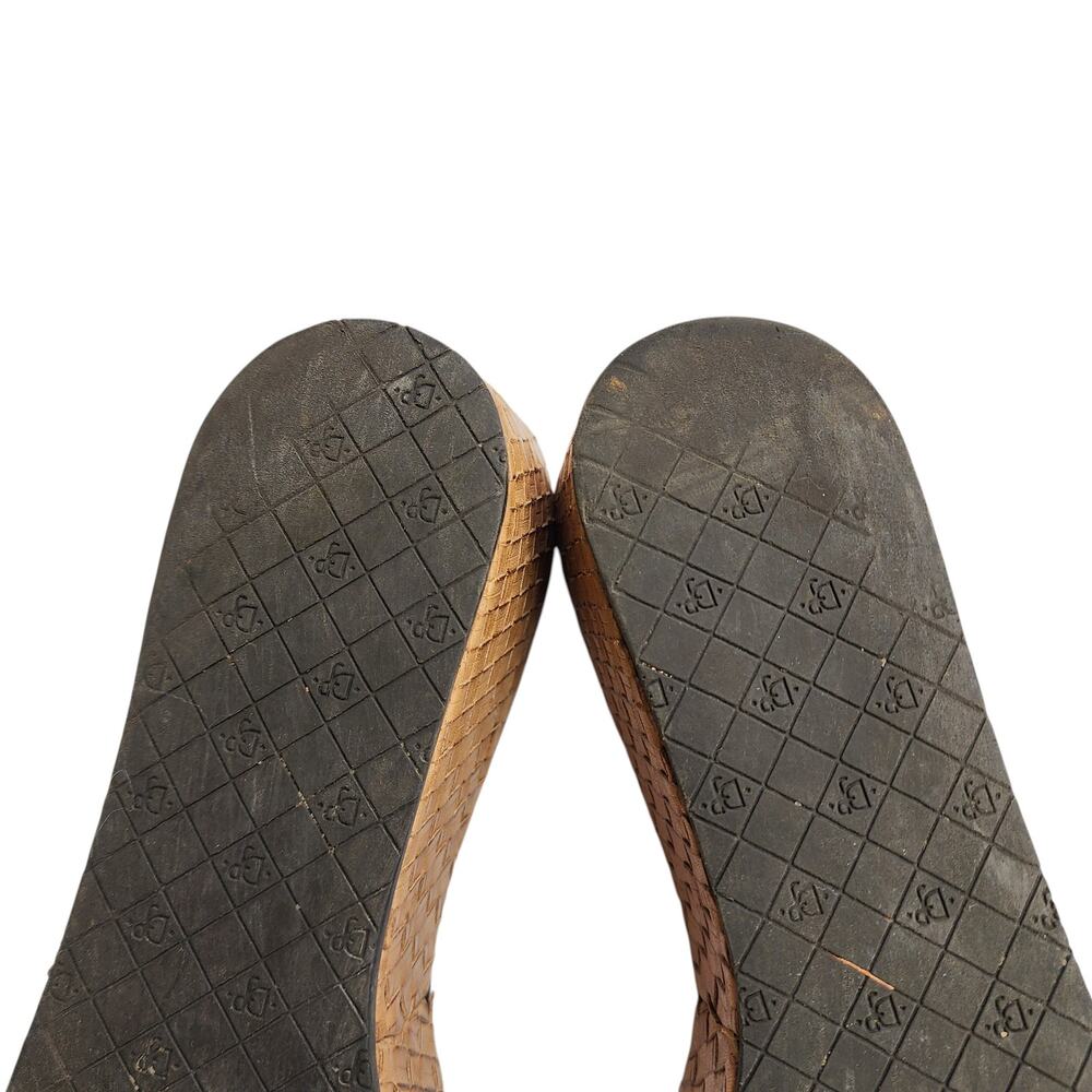 Donald J. Pliner Tan Woven Wedge Slide Sandals - Picture 11 of 14